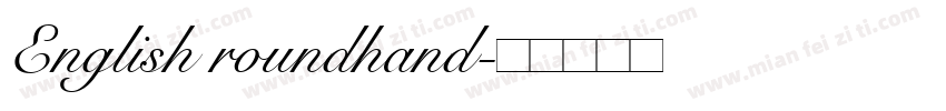 English roundhand字体转换